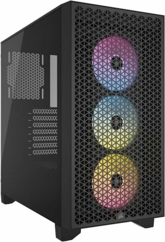 Corsair 3000D RGB Airflow Black TG - Midtowermodel - Zwart