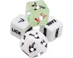 Finnacle - Glow in the Dark Erotische Dobbelstenen - Ontdek nieuwe standjes en heb eindeloos plezier met 4 stuks Fun Sex Dobbelstenen!