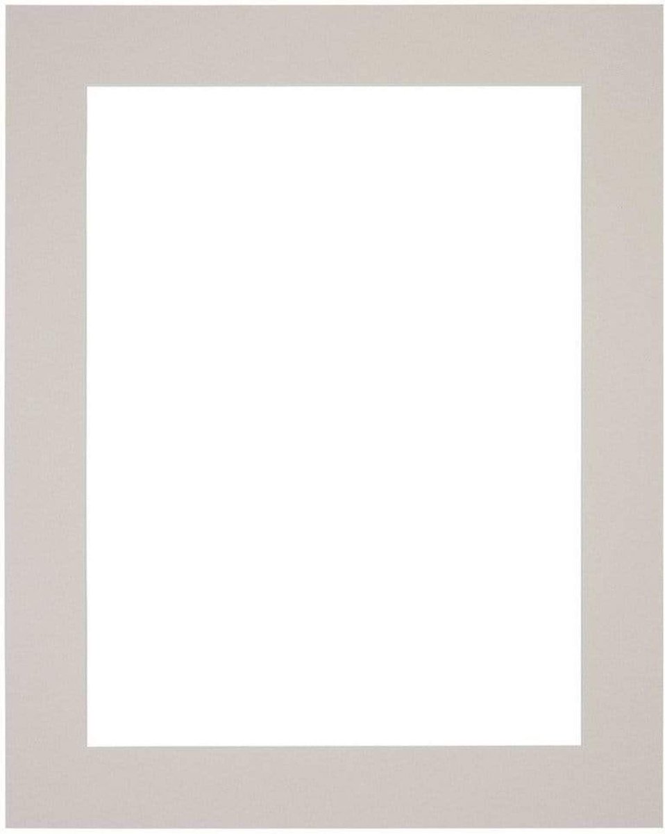 Passe-Partout Fotomaat 10x15 cm - Lijstmaat 20x25 cm - Grijs Graniet - Museumkarton - Fotolijst niet inbegrepen