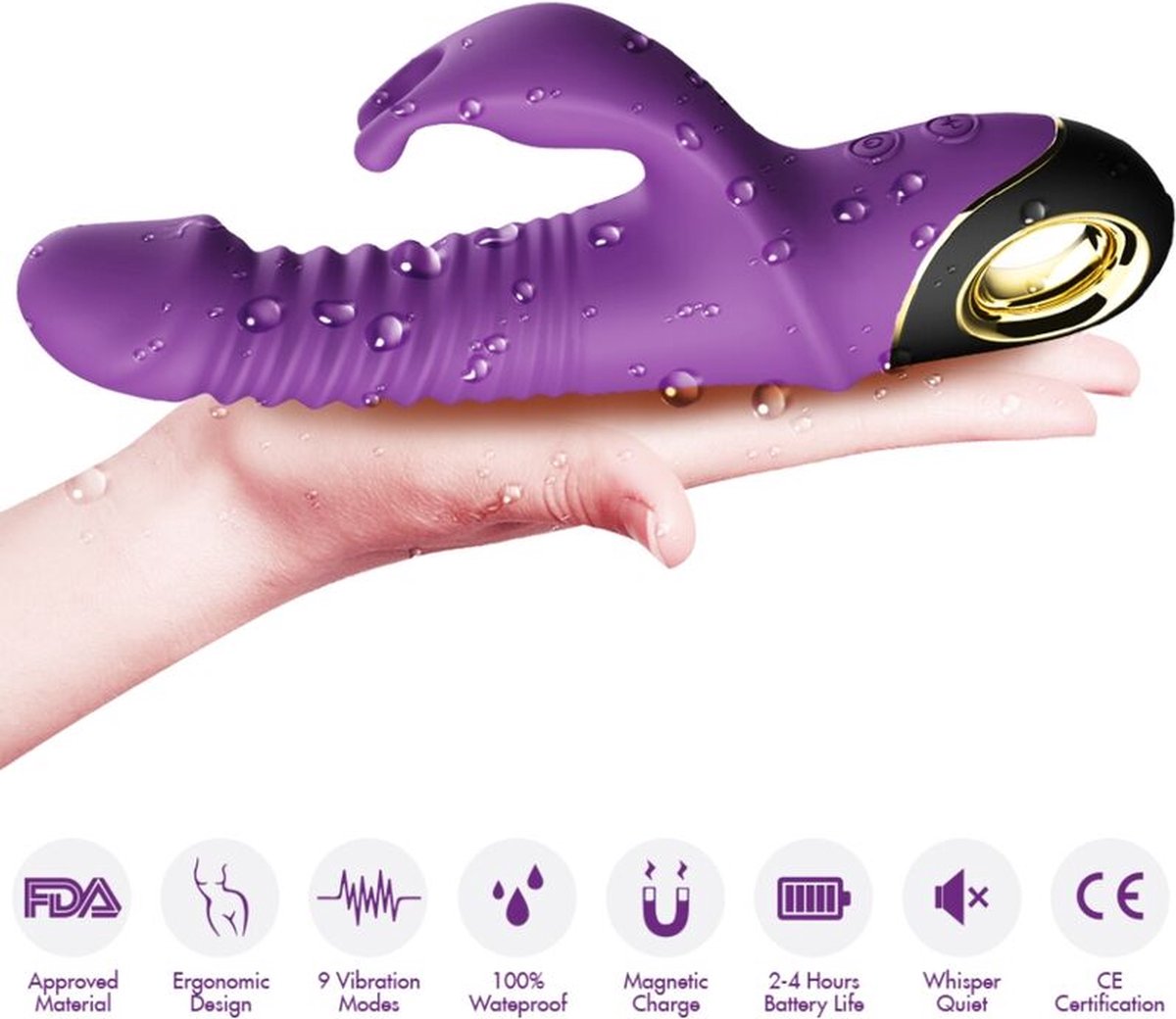 Goedkoopste ARMONY - ZING DILDO VIBRATOR RABBIT PURPLE | VIBRATOR | BUNNY VIBRATOR | PREMIUM VIBRATOR | VIBRATOR VOOR VROUW | SEKSSPEELTJES VOOR VROUW | SEX TOYS VOOR VROUW | SEX TOYS | SEKSSPEELTJES