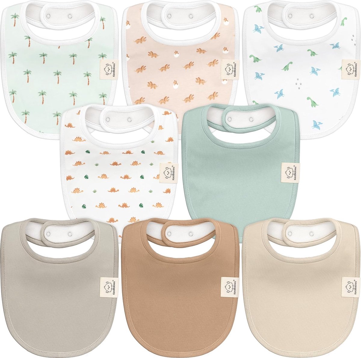 Goedkoopste Babyslabbetjes voor jongens en meisjes, verpakking van 8 bio-katoenen slabbetjes voor tandjes - slabbetjes voor baby's, meisjes en jongens - slabbetjes groot voor zuigelingen, peuters, roze
