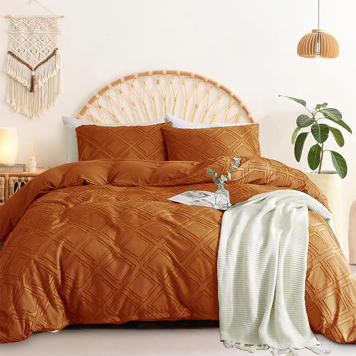 Satijnen dekbedovertrek microvezel met Ruffles Zand | luxe uitstraling