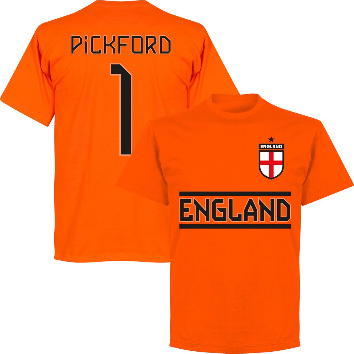 Engeland Pickford 1 Team T-Shirt - Oranje - Kinderen - 92/98