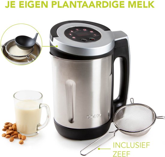 DOMO DO716BL Soepmaker – 2,2L – 7 programma’s – Blender – RVS – Zwart