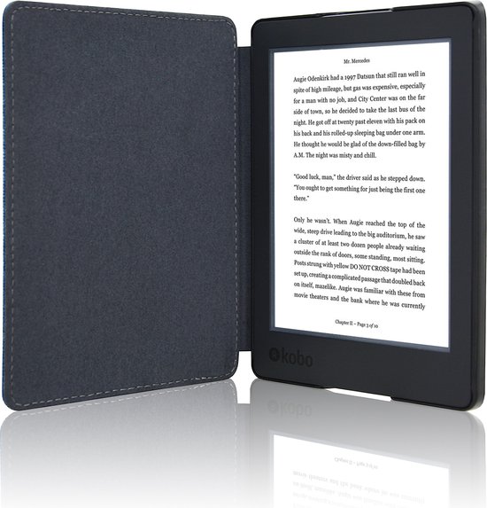 Goodline® - Hoesje geschikt voor de Kobo Aura Edition 2 (6") N236 - Hard Cover Hoes / Slimfit Sleepcover - Zwart van Merkloos — afbeelding 3