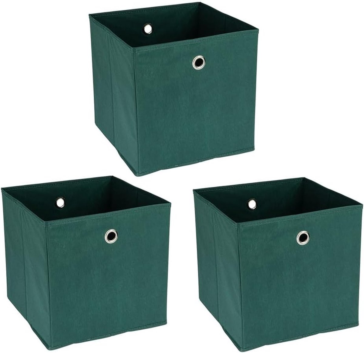 Opbergdozen, opvouwbaar, 30 x 30 x 30 cm, 3 stuks (petrol)