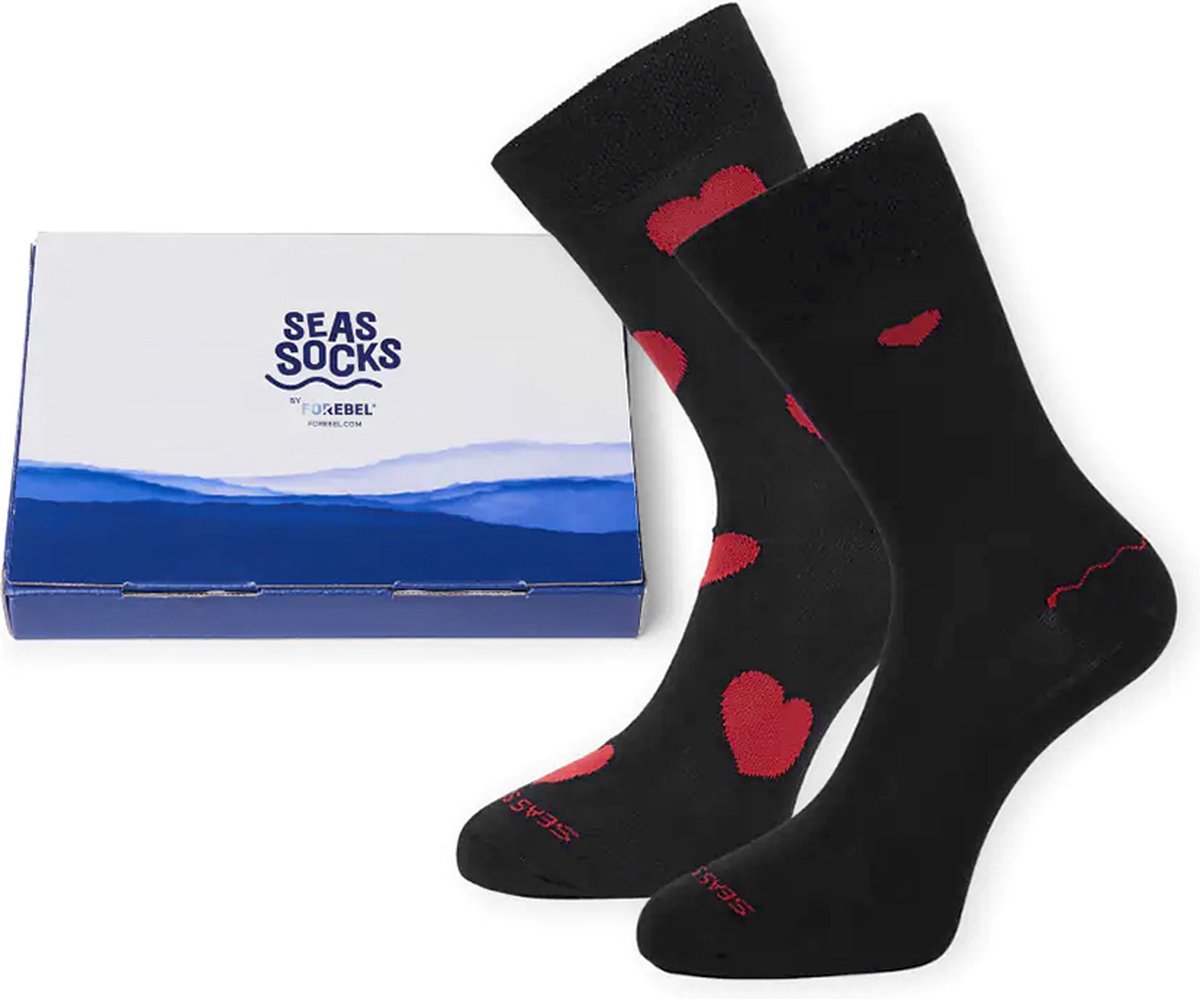Seas Socks heren giftbox 2P sokken hammerhad zwart