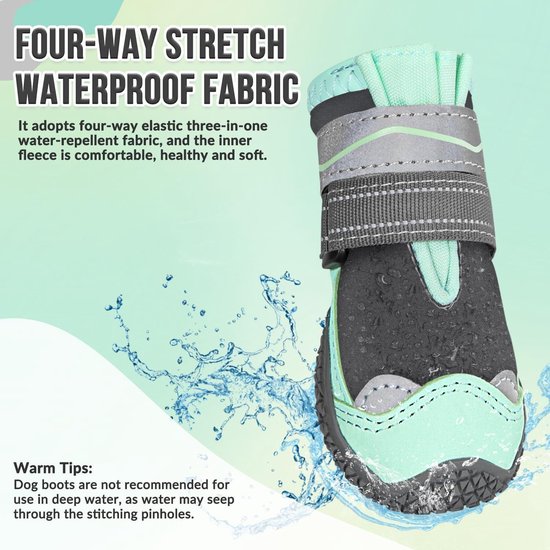 LiebeDD Hondenschoenen Pootbescherming, 4 stuks Anti-Slip Hondensokken