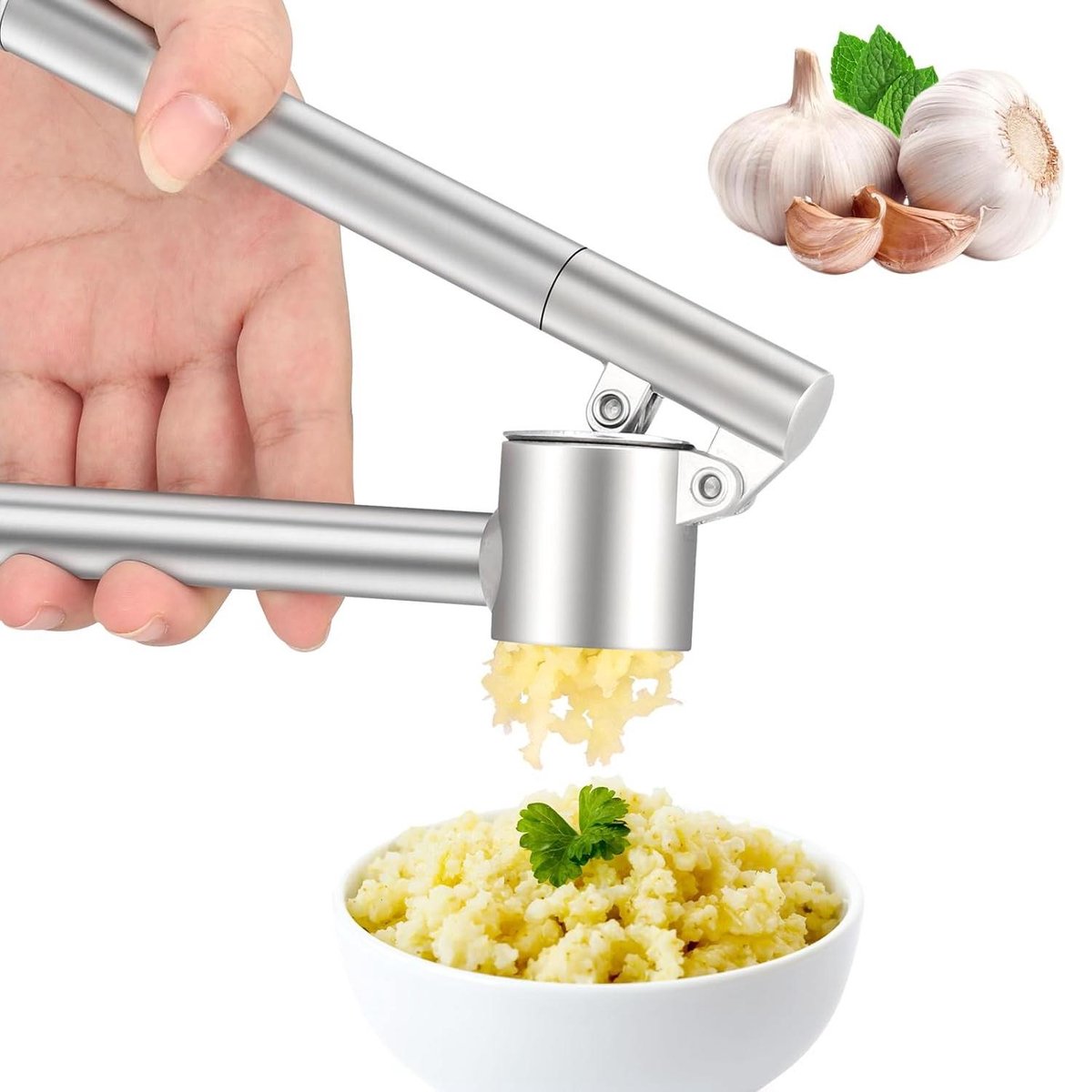Apritsce Knoflookpers - knoflook pers voor in de keuken - handige keukenhulp knoflookpers