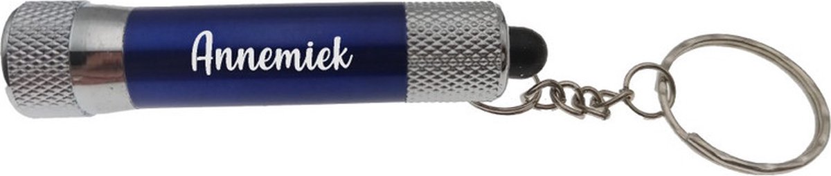 Zaklamp | Sleutelhanger | Met Naam | Blauw | Annemiek