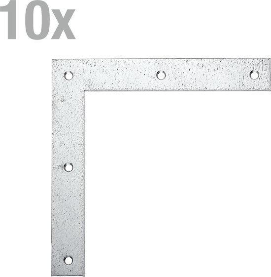 Alberts 10x Connecteur d'angle d'angle Connecteur plat Coin de Meubles 200x200x30mm