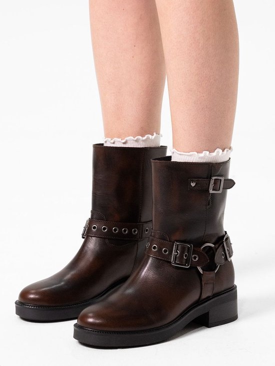 Sacha Femme Bottines motardes marron delavees Taille 36 bol
