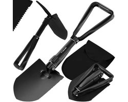 Trizand Opvouwbare Schop - 3-in-1 Gereedschap met Houweel, Schop en Zaag