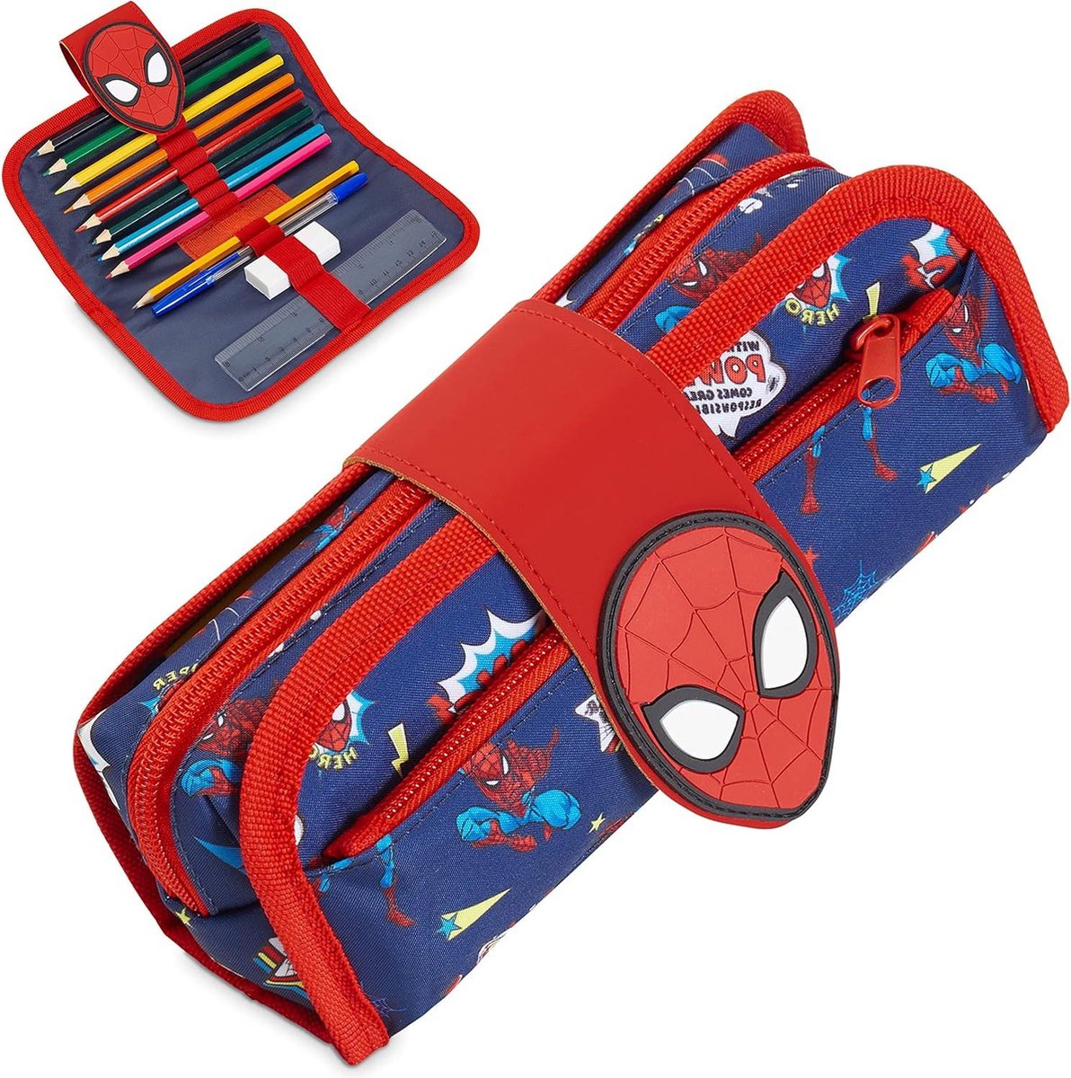 Spiderman Etui - Jongens Etui met Briefpapier voor Kinderen