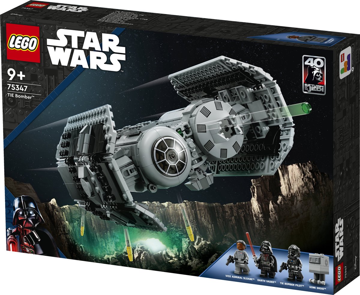 LEGO Star Wars TIE Bomber, Starfighter Modelbouwset met Darth Vader en Gonk Droid - 75347 — afbeelding 17