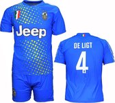 Juventus Replica Matthijs de Ligt Alternatief 3e Tenue Voetbalshirt + Broek Set Blauw / Geel, Maat:  152