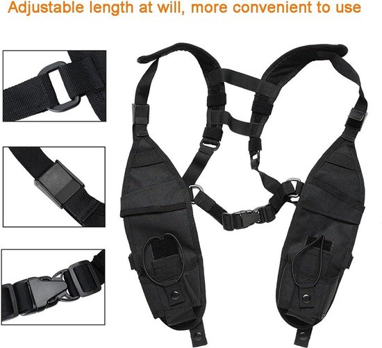 Radio Vest Houder Schouder Harness - Universeel - Nylon - Zwart | bol