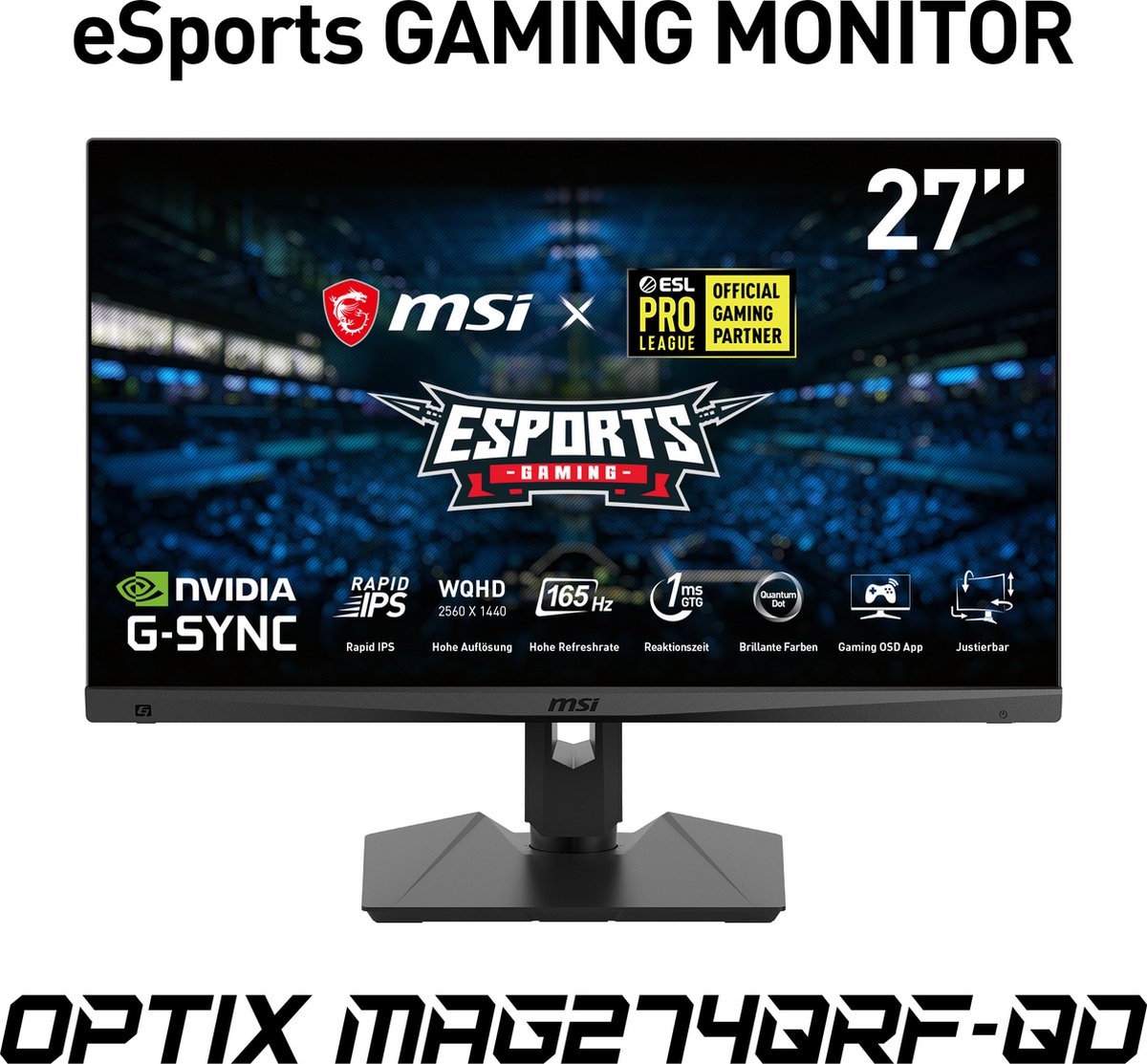 MSI Optix MAG274QRFDE-QD computer monitor 68,6 cm (27