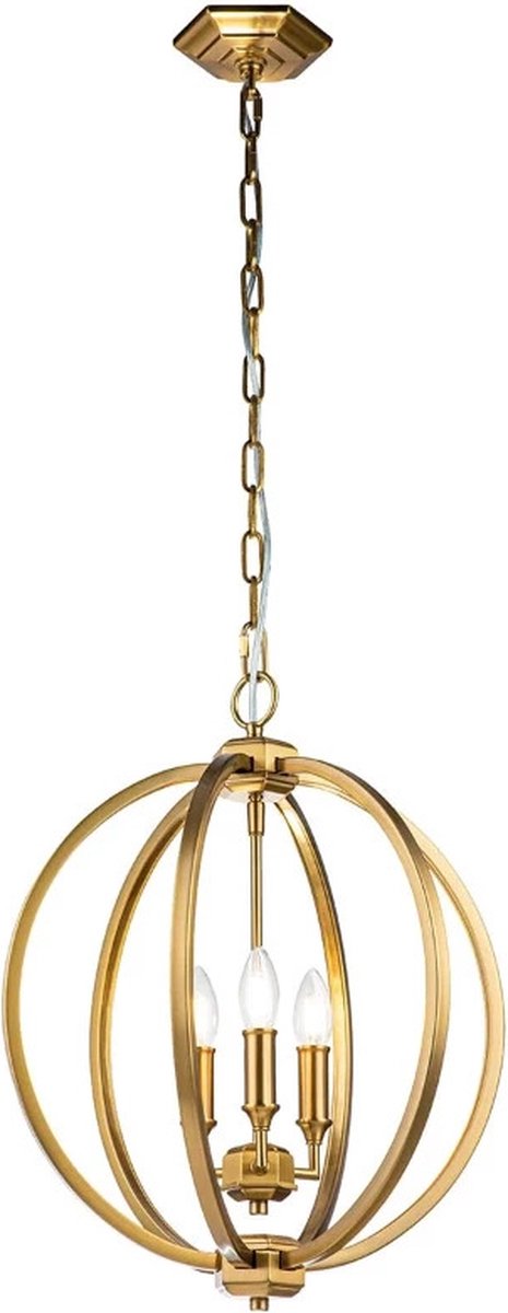 Feiss LED Hanglamp Corinne | 3X E14 Max 60W | Dimbaar | Burnished Brass