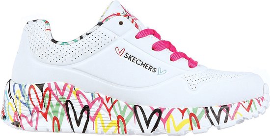 Foto: Skechers uno lite meisjes sneakers wit multicolour maat 37