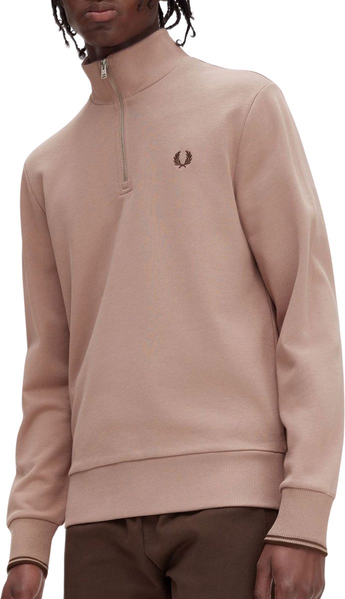Fred Perry Half Zip Sweatshirt Sweatshirt Roze