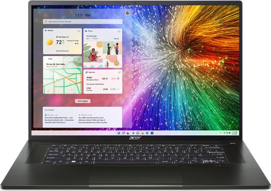 Acer Swift Edge SFA16-41-R0EX AMD Ryzen™ 5 6600U Laptop 40,6 cm (16") WQUXGA 16 GB LPDDR5-SDRAM 512 GB SSD Wi-Fi 6E (802.11ax) Windows 11 Home Zwart - Acer - Hoofdafbeelding