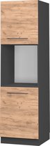 Vicco Armoire de transformation pour four Fame- Line, Grijs/ Grijs, 60 cm ouvert