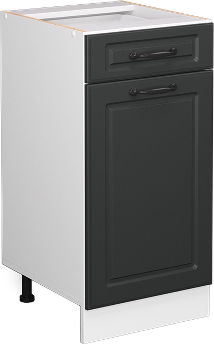 Vicco R-Line Keukenonderkast – 40 cm, WB Antraciet Antraciet landhuis