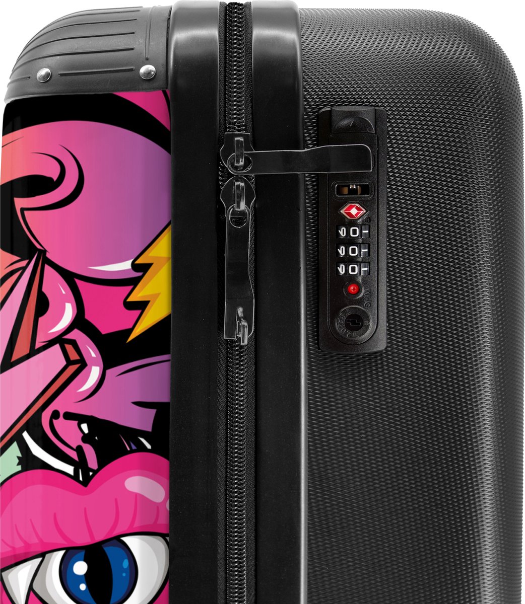 NoBoringSuitcases.com - Kinderkoffer roze - 55x40x20 cm en 55x35x25 cm - Handbagage trolleytas - Trolley op wieltjes - Flightcase reisbagage - Reistrolley kids - Hardcase reiskoffer met wielen - Rolkoffer kind - Kindertrolley meisje - Koffer kinderen – foto 5