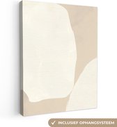 Peinture sur toile Beige - Abstrait - Moderne - 30x40 cm - Décoration murale