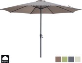 Bol.com Kopu® Madrid 350 cm Grote Parasol Rond met Beschermhoes - Taupe aanbieding