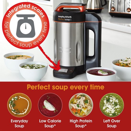 Morphy Richards Bak- en soepmaker 501014 soepmaker van geborsteld roestvrij staal