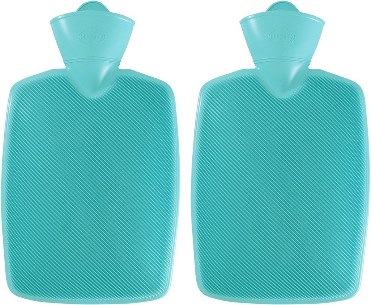 Goedkoopste Warm water kruik - 1x - kunststof kruik - zonder hoes - aqua - 1,8 liter