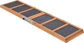 Bol.com vidaXL - Hondenloopplank - 120x30 - cm - massief - vurenhout - grijs aanbieding