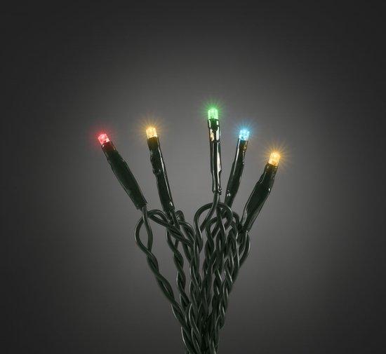 Konstsmide 6353-520 Micro-lichtketting Binnen werkt op het lichtnet Aantal lampen 50 LED RGB Verlichte lengte: 3.43 m Dimbaar