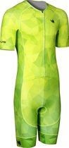 BTTLNS trisuit - triathlon pak - trisuit korte mouw heren - Typhon 2.0 NEON - geel-groen - L
