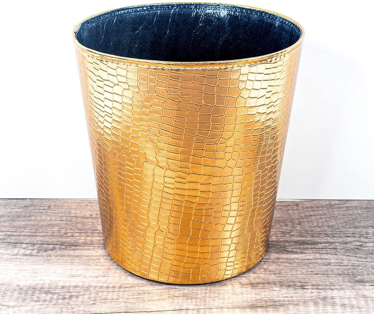 Keivmlvt Golden Paper Bins - Large Capacity Storage Bin Basket supply bin