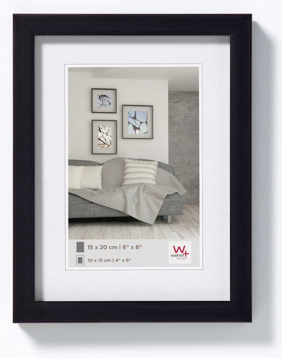 Walther Construction - Fotolijst - Fotoformaat 18x24 cm - Zwart