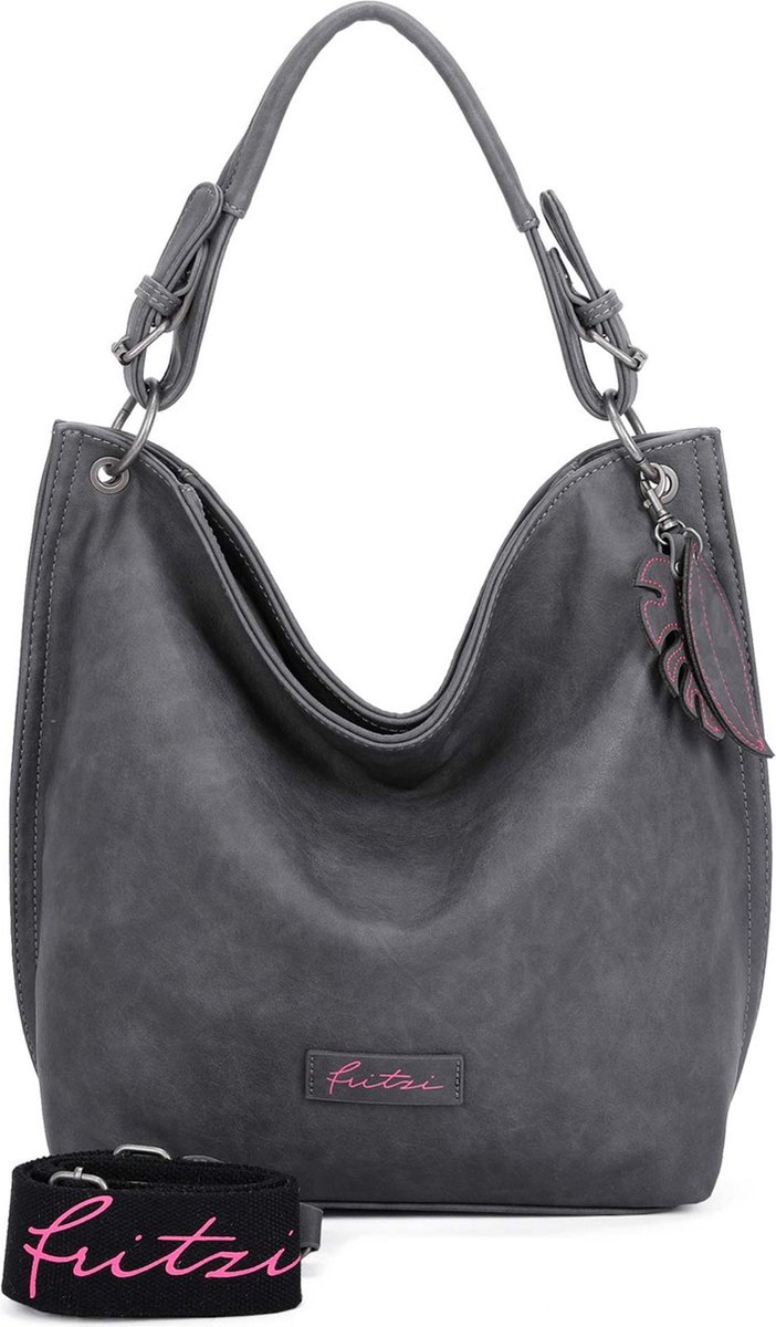 Fritzi aus Preußen Shopper Schoudertas Eco Fritzi01 Hobo Anthrazit Antraciet