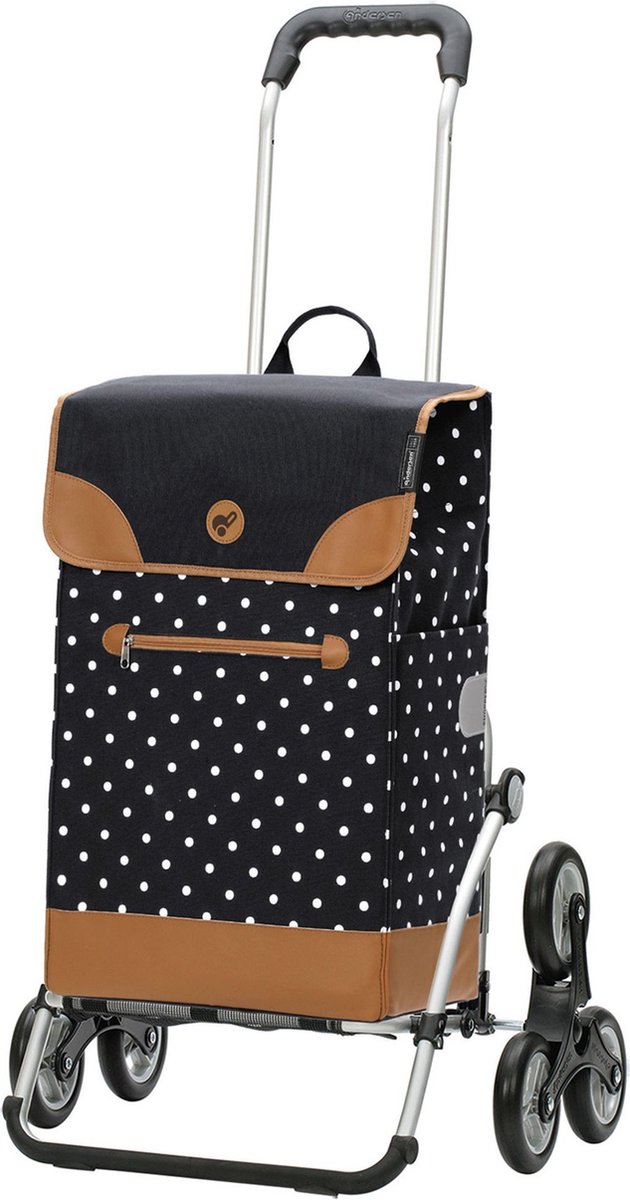 Andersen SHOPPER MANUFAKTUR Boodschappentrolley Treppensteiger Royal Shopper Aiko 47L Black Zwart Veelkleurig 115cm
