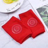 New Age Devi - Bescherm de knietjes van je kleintje met onze Heble baby kniebeschermers en rode sokken (2 paar)!