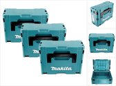 3x Makita kunststof gereedschapskoffer MAKPAC 2 - zonder inzetstuk