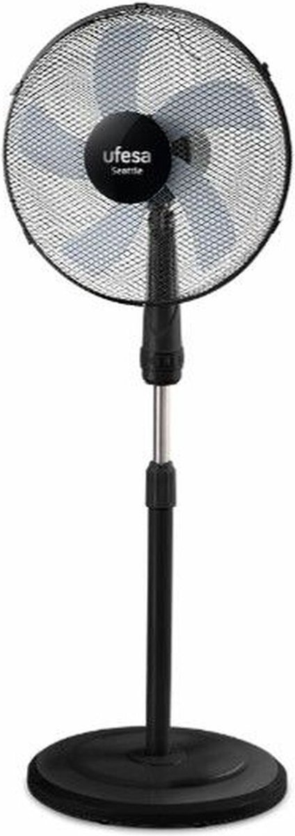 Ufesa Seattle Black – Vrijstaande Ventilator – 3 standen – Zwart