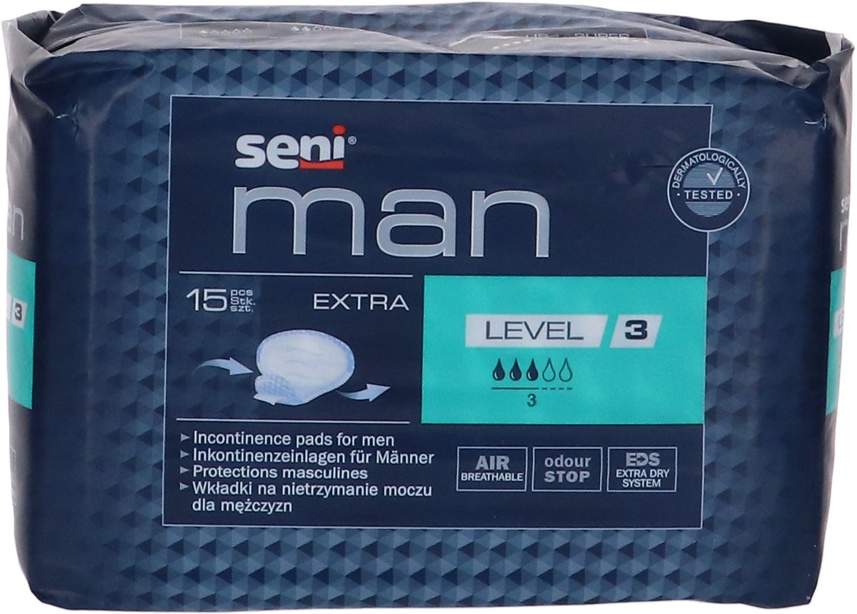 Goedkoopste Voordeelverpakking van 2 x Seni Man Extra Level 3, 15 stuks