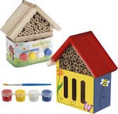 Schilderpakket Insectenhotel - Insectenhotel Knutselpakket - Schilderpakket voor kinderen - Decoratie voor de tuin - Inclusief verf en penseel - Buitenspeelgoed