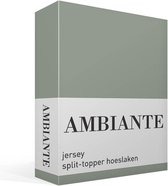 Ambiante jersey split-topper hoeslaken - Tweepersoons - Green