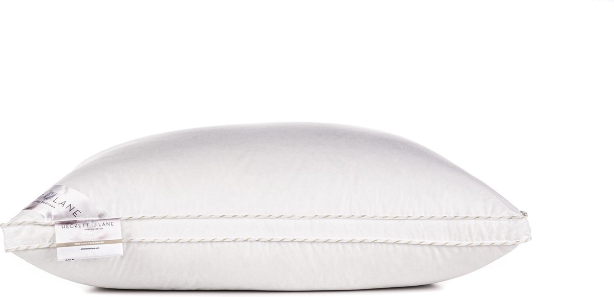 Heckett & Lane Gold - Dons - Hoofdkussen - Zacht - 60x70 cm - Wit