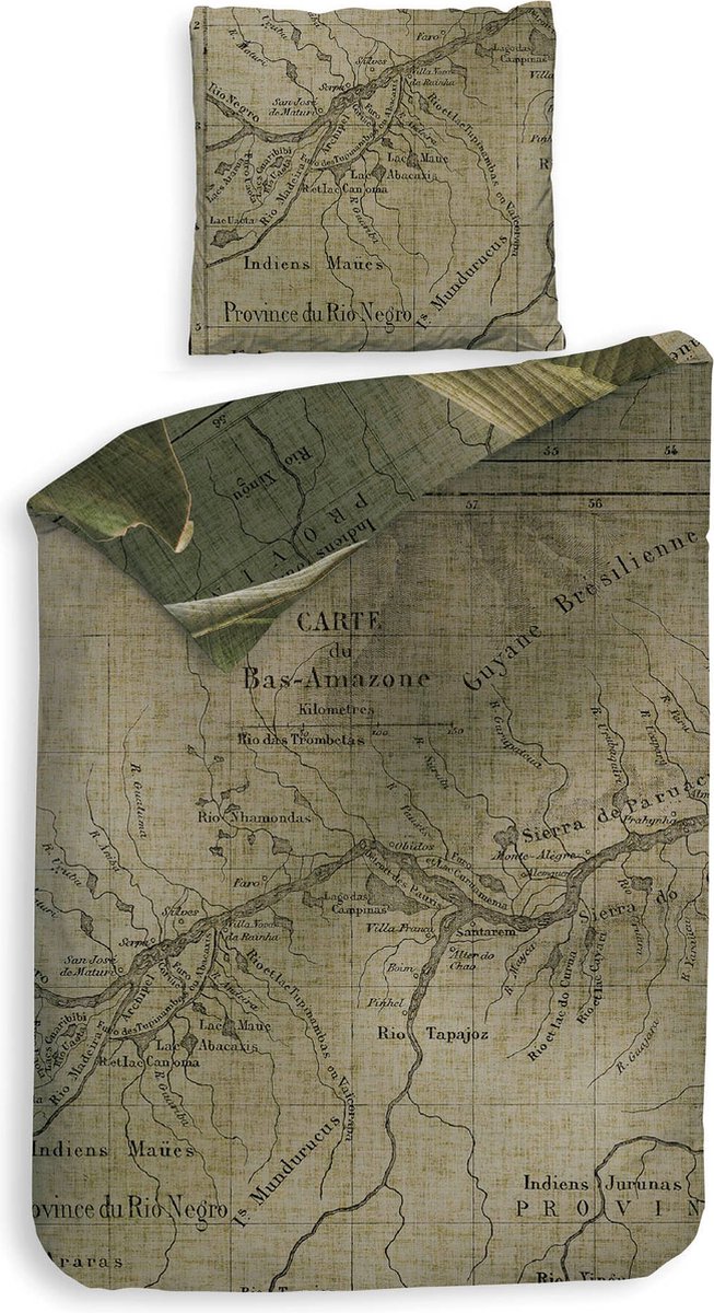Heckettlane Bruna Dekbedovertrek - Lits-jumeaux - Katoen - 240x200-220cm - Groen van Merkloos — afbeelding 4