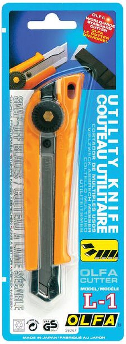 Snijmes olfa l1 18mm geel