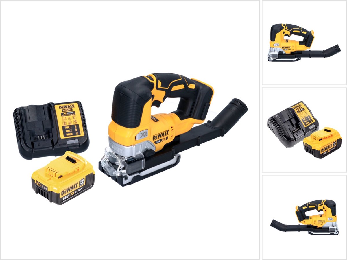 DeWalt DCS 334 M1 accu pendelzaag 18 V borstelloos + 1x accu 4,0 Ah + oplader